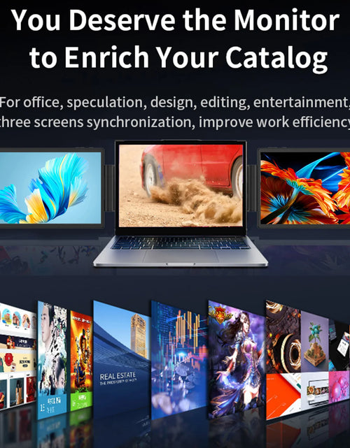 Load image into Gallery viewer, 12 Inch Laptop Dual Monitor 1920*1080 HD IPS LCD Dual Monitor Screen Extender Laptops for Macbook Huawei
