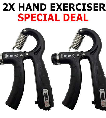 2X Hand Grip Power Trainer Gripper Strengthener Adjustable Gym Exerciser