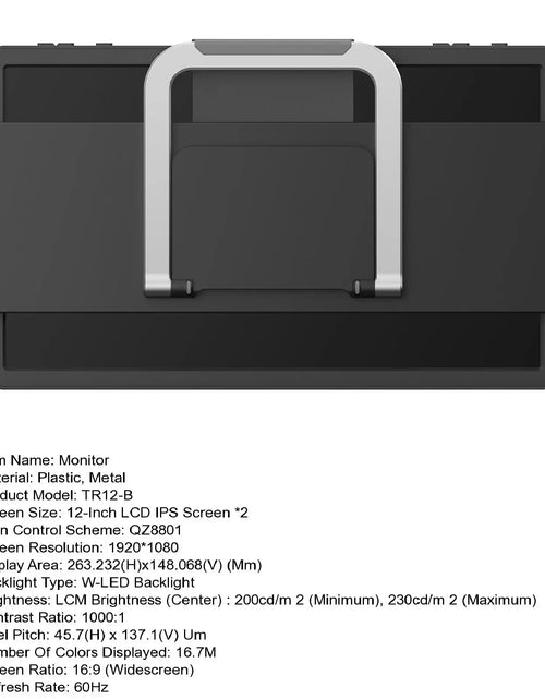 Load image into Gallery viewer, 12 Inch Laptop Dual Monitor 1920*1080 HD IPS LCD Dual Monitor Screen Extender Laptops for Macbook Huawei
