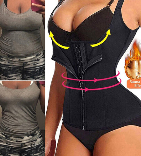 Women Shapewear Waist Trainer Slimming Vest Belly Control Body Shaper Sports Top