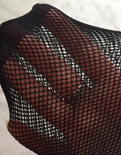 Load image into Gallery viewer, Women Sexy Lingerie Stockings Garter Belt Stripe Elastic Stockings Black Fishnet Stocking Thigh Sheer Tights Pantyhose Dropship

