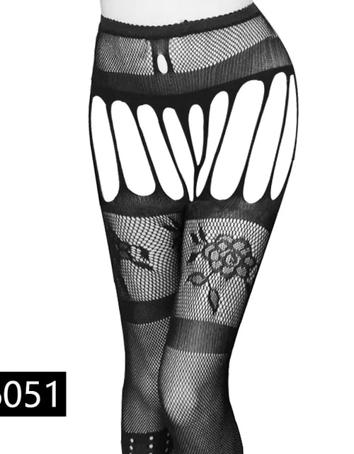 Load image into Gallery viewer, Women Sexy Lingerie Stockings Garter Belt Stripe Elastic Stockings Black Fishnet Stocking Thigh Sheer Tights Pantyhose Dropship
