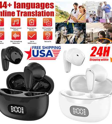 2025 AI Translation Earbuds Language Translation Device 144 Languages & Accents